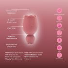 Вибратор для клитора-цветок двухсторонний Sweet Em Velvet Lure, розовый вид 17