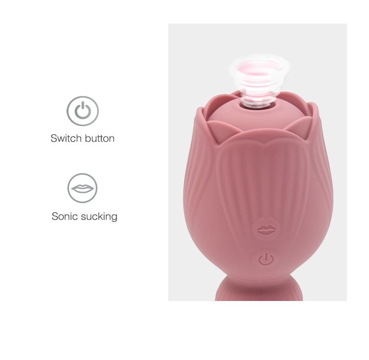 Вибратор для клитора-цветок двухсторонний Sweet Em Velvet Lure, розовый вид 12