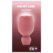 Вібратор для клітора-квітка двосторонній Sweet Em Velvet Lure, рожевий