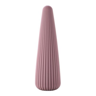 Вібратор для клітора у формі конуса з рельєфом Sweet Em Velvet Lure, фіолетовий