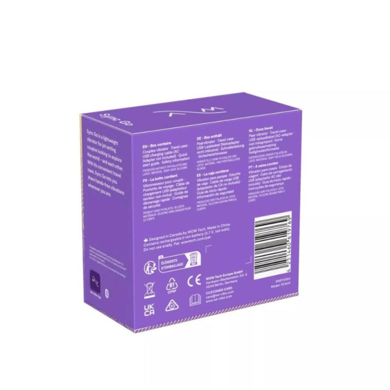 Вібратор для пар We-Vibe Sync Go Light Purple, фіолетовий вид 20