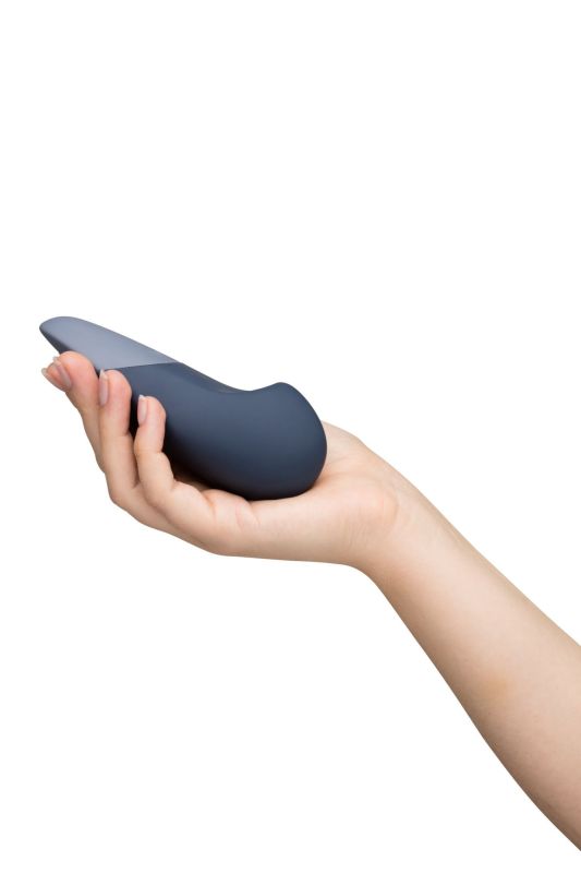 Вібратор для стимуляції клітора безшумний Womanizer Vibe, темно-синій вид 4