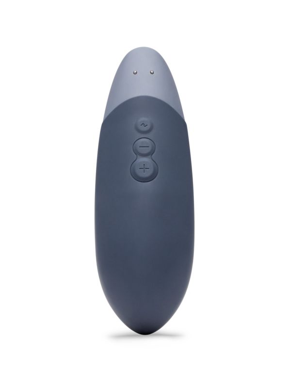 Вібратор для стимуляції клітора безшумний Womanizer Vibe, темно-синій вид 3