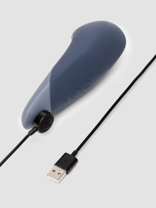 Вібратор для стимуляції клітора безшумний Womanizer Vibe, темно-синій вид 5