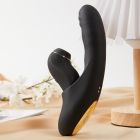 Смарт вібратор для стимуляції клітора з фрикціями BeYourLover Fatima та змінною насадкою, чорний вид 5