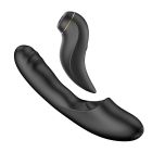 Смарт вібратор для стимуляції клітора з фрикціями BeYourLover Fatima та змінною насадкою, чорний вид 3