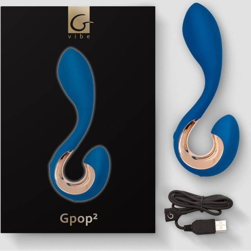 Вібратор для точок G та P Gpop2 синій, 12.5 х 2.8 см вид 6