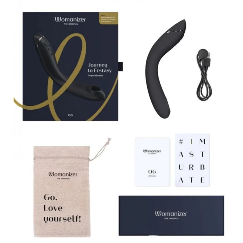 Вибратор для точки G с вакуумной стимуляцией Womanizer OG Slate вид 13