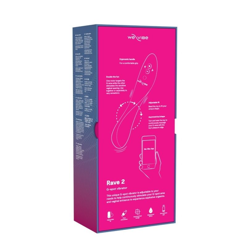 Вибратор для точки G Rave 2 We-Vibe, силиконовый, розовый, 19.3 х 3 см вид 15