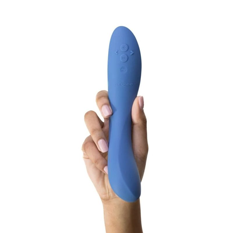 Вибратор для точки G Rave 2 We-Vibe, силиконовый, синий, 19.3 х 3 см вид 10