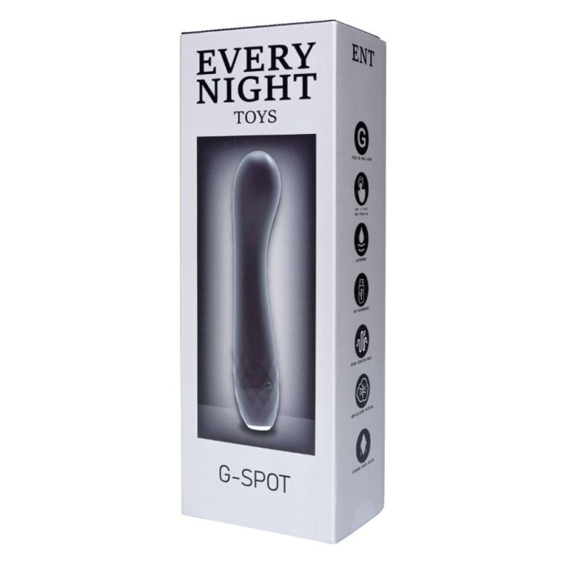 Вибратор для точки G с подсветкой Every Night Toys, черный вид 5