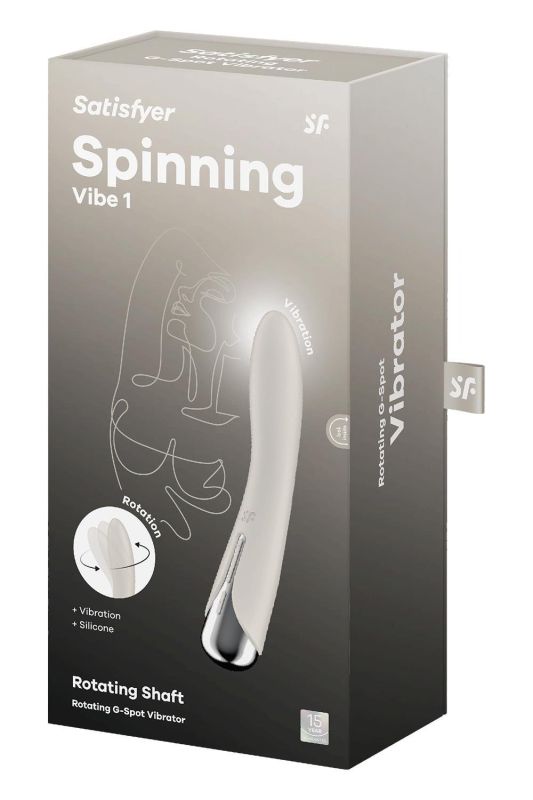 Вібратор для точки G Satisfyer Spinning Vibe 1 з ротацією, молочний вид 7