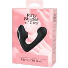 Вібратор-дует Fifty Shades of Grey Greedy Girl вакуумна стимуляція та точка G, чорний вид 3