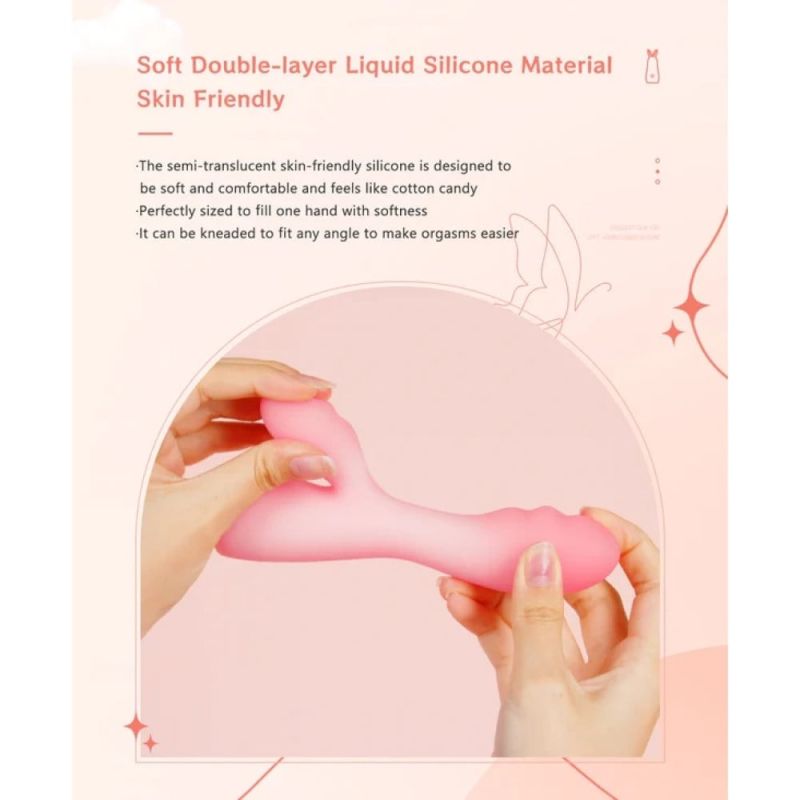 Вибратор двойной BeYourLover Cloud JOY 10 режимов вибрации, розовый вид 3