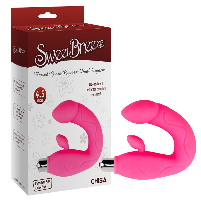 Вібратор подвійної стимуляції Chisa Sweet Breeze для точки G та клітора, рожевий вид 2