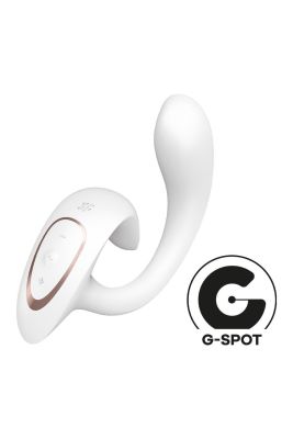 Вібратор подвійної стимуляції Satisfyer G for Goddess 1 точки G та клітора, білий
