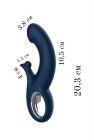 Вибратор кролик Chisa Kissen Fury двойная вибрация и стимуляция, синий вид 6