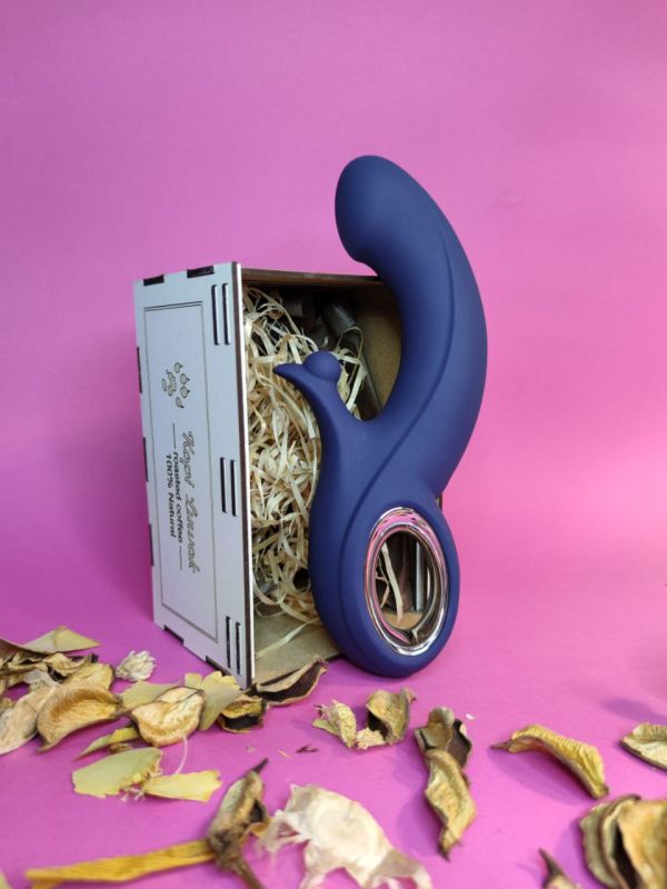 Вибратор кролик Chisa Kissen Fury двойная вибрация и стимуляция, синий вид 8