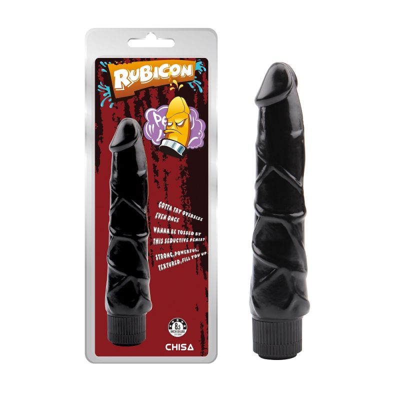 Вібратор реалістичний гелевий Chisa Rubicon Ignite Vibrating Cock, чорний вид 2