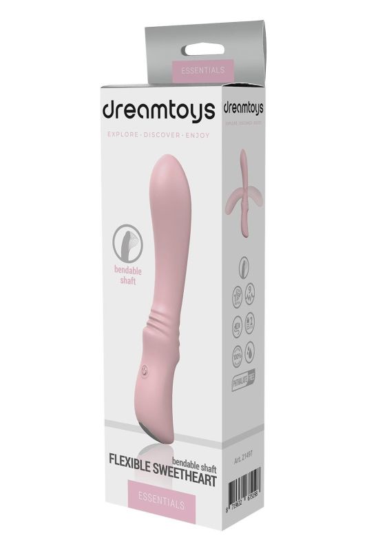 Вібратор гнучкий класичний Dream Toys Essentials Sweetheart рожевий вид 6