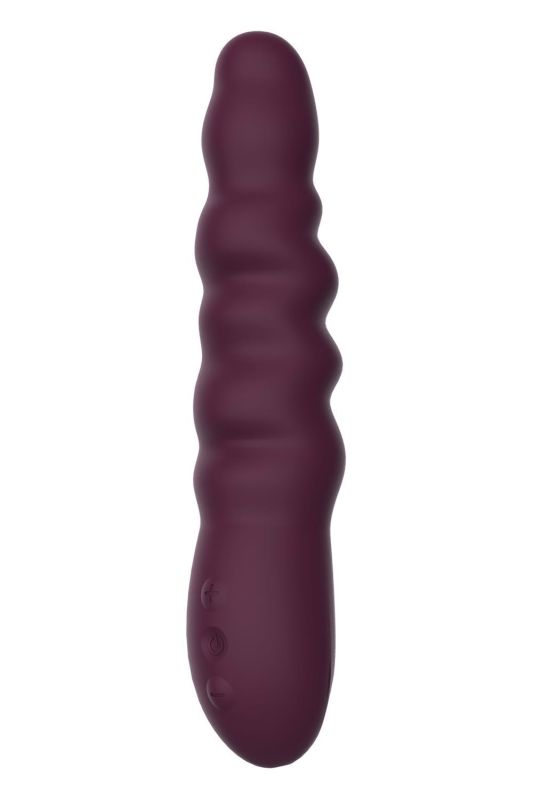 Классический рельефный вибратор Dream Toys ESSENTIALS Ripped Power Vibe, фиолетовый вид 4