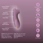 Клиторальный вибратор Sweet Em с вакуумом, серо-фиолетовый, 11 см вид 7