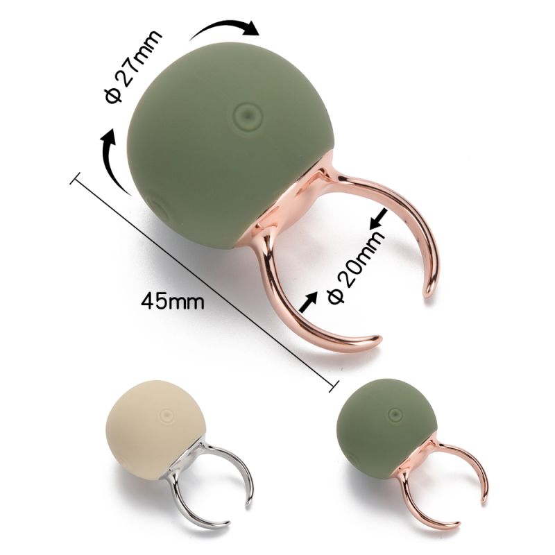 Вібратор-кільце Sweet Em для клітора, зелений, 2.7 х 4.5 х 2 см вид 10