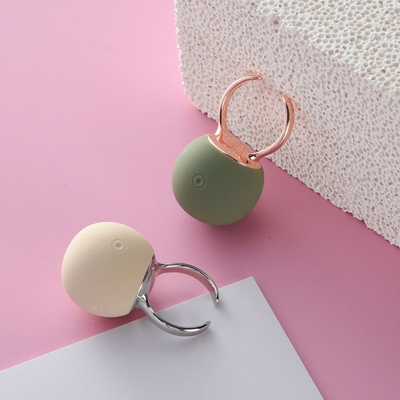 Вибратор-кольцо Sweet Em для клитора, зеленый, 2.7 х 4.5 х 2 см вид 7