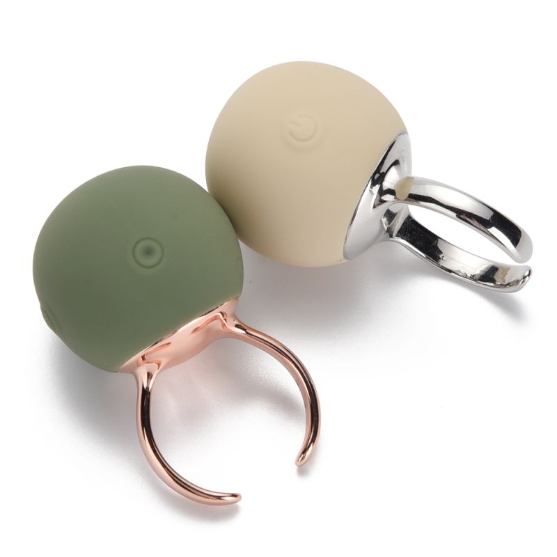 Вибратор-кольцо Sweet Em для клитора, зеленый, 2.7 х 4.5 х 2 см вид 4