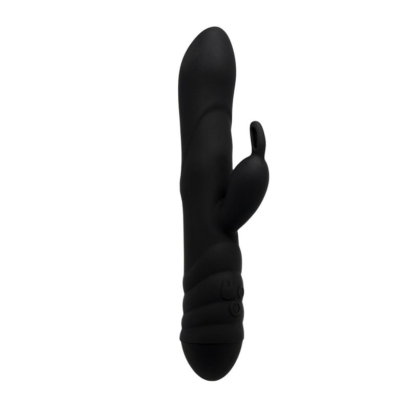 Вибратор-кролик Adrien Lastic Twister с ротацией, черный вид 3