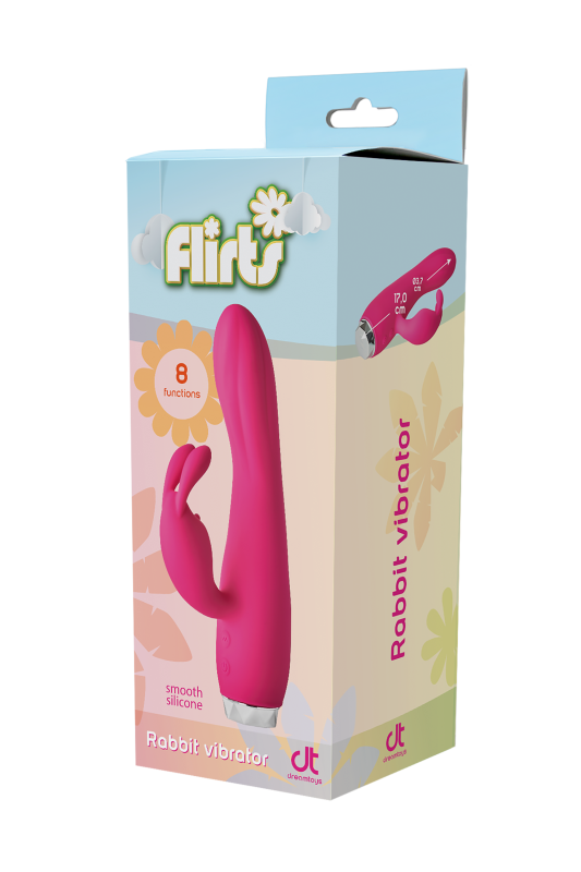 Вибратор кролик Dream Toys FLIRTS RABBIT VIBRATOR PINK вид 8