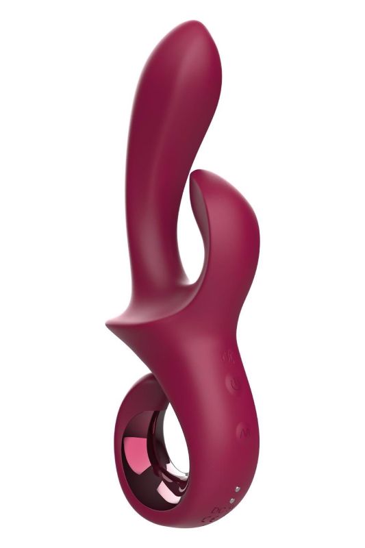 Вибратор-кролик Dreamtoys Glam Duo Vibrator с крючком ручкой, 22.7 х 4.2 см вид 3