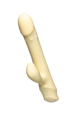 Вибратор кролик Every Night Toys с ротацией, фрикциями и вакуумной стимуляцией, желтый