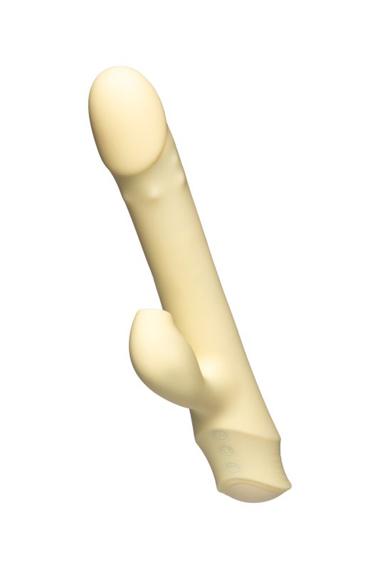 Вибратор кролик Every Night Toys с ротацией, фрикциями и вакуумной стимуляцией, желтый вид 2