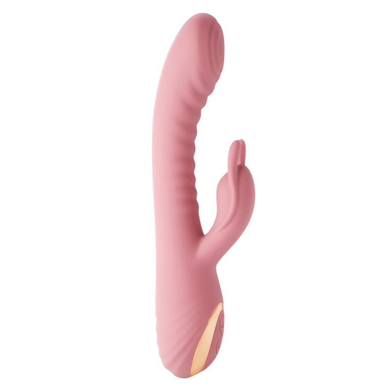 Вібратор-кроль рельєфний Sweet Em Velvet Lure 10 режимів вібрації та 5 режимів коливань, рожевий вид 2