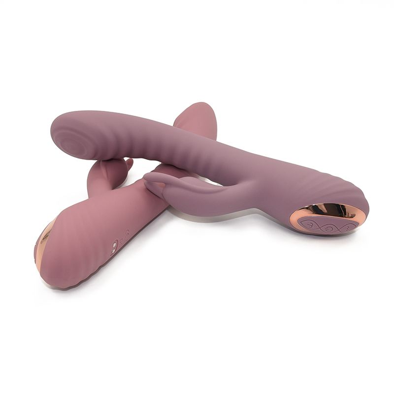 Вібратор-кроль рельєфний Sweet Em Velvet Lure 10 режимів вібрації та 5 режимів коливань, рожевий вид 9