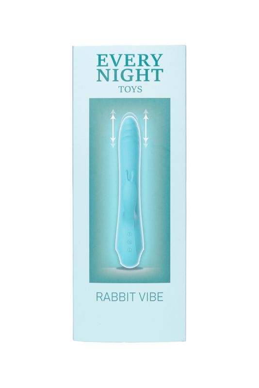 Вибратор-кролик с фрикциями Every Night Toys для точки G, голубой вид 6