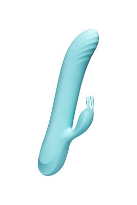 Вибратор-кролик с фрикциями Every Night Toys для точки G, голубой