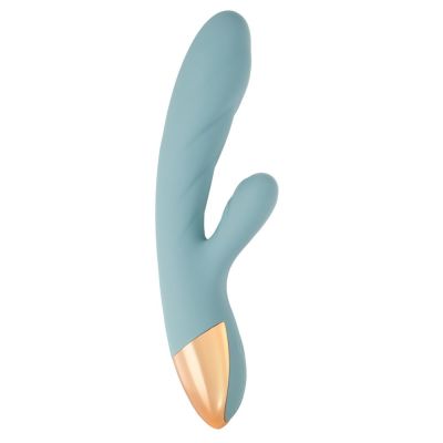 Кролик вібратор з функцією нагрівання +10 режимів вібрації Sweet Em Velvet Lure, блакитний