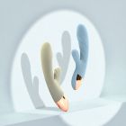 Кролик вібратор з функцією нагрівання +10 режимів вібрації Sweet Em Velvet Lure, блакитний вид 11