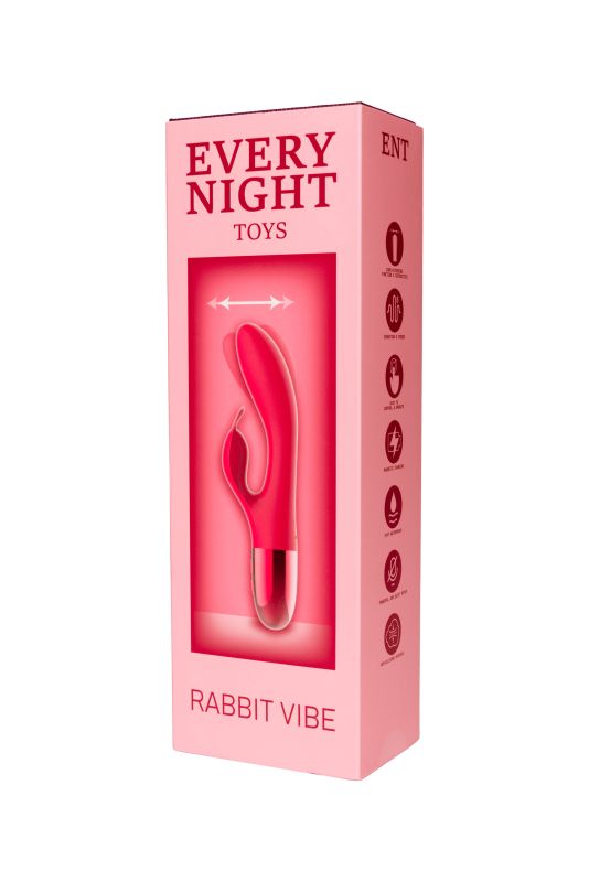 Кролик вибратор с горизонтальными движениями Every Night Toys для точки G, красный вид 5