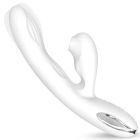Вибратор-кролик с вакуумной стимуляцией BeYourLover Eria с подогревом, белый вид 3