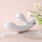 Вибратор-кролик с вакуумной стимуляцией BeYourLover Eria с подогревом, белый вид 8