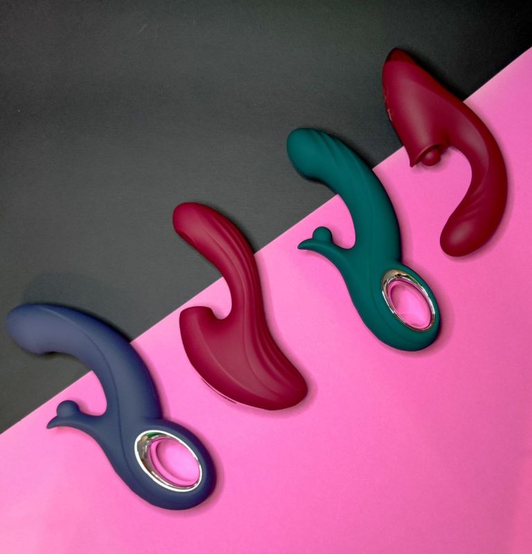 Вибратор-кролик с вакуумной стимуляцией Chisa Kissen Nymph, силиконовый, красный, 18 × 3.5 см вид 11