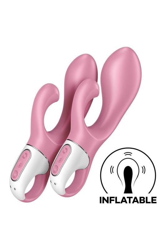 Вібратор кролик Satisfyer Air Pump Bunny 2 з технологією тиску повітря, рожевий вид 6