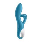 Вібратор кролик Satisfyer Embrace Me з потрійним відростком для стимуляції клітора, блакитний вид 4