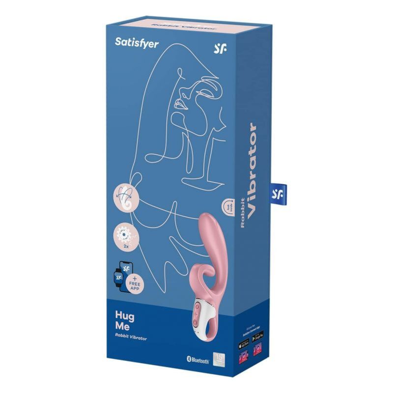 Вібратор-кролик Satisfyer Hug Me з підключенням до програми, рожевий вид 7
