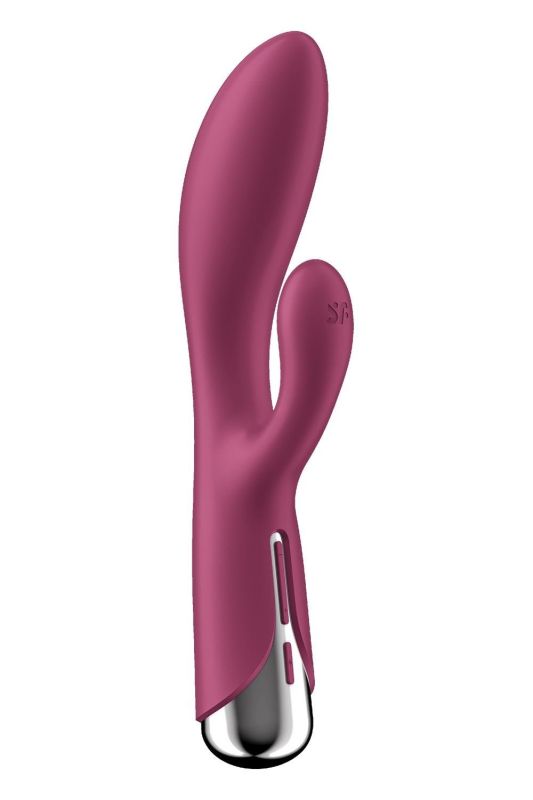 Вібратор-кролик Satisfyer Spinning Rabbit 1 для точки G та клітора, червоний вид 2
