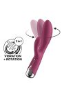 Вібратор-кролик Satisfyer Spinning Rabbit 1 для точки G та клітора, червоний вид 4