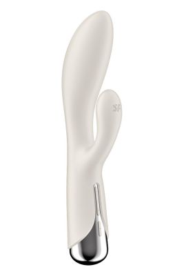 Вібратор-кролик Satisfyer Spinning Rabbit 1 для точки G та клітора, молочний